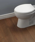 Wycliffe No Slam Slow Close Elongated Toilet Seat With Non Slip Bumpers Soft Close Design showing easy closed position