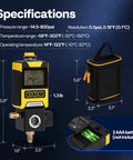 Digital HVAC Manifold Gauge For Refrigeration And Air Conditioning Systems With carry bag and AAA battery compartment.