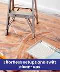 Clear Plastic Drop Cloth 9 By 12 Feet 1 Mil Light Duty Plastic Sheeting For Painting Floor And Furniture Cover Waterproof Dust Barrier