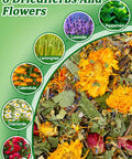 All Natural Chicken Nesting Herbs For Coop And Nest Box 20 Oz with dried flowers and herbs in vibrant colors.