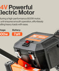 SuperHandy Electric Trailer Dolly 3600 Lb Capacity Motorized Mover With 2 Inch Ball Hitch Reverse Function Heavy Duty Towing Cart For Safe Hauling 800w motor power and battery details