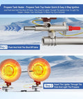Stay Toasty Outdoors With A 30,000 BTU Dual Head Propane Heater Outdoor Tank Top Style 3 Heat Settings And Tip Over Safety