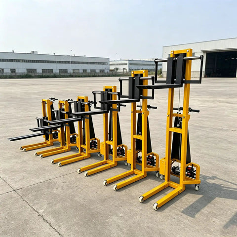 Heavy Duty Electric Pallet Lift Stacker With Remote Controlled Height Tweaking And Wide Forks For No Sweat Home Moving Garage Organizing And Easy 660 Pound Heavy Load Handling