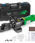 Yixbizhu 900W Electric Hydraulic Rebar Bender For #3 #4 #5 Bars Six To 16mm Steel with carrying case and accessories