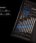 Ultra Thin Open End Wrench Set Master Set With Low Profile Heads For Tight Clearance 15 Degree Angled Wrench Tips Premium