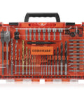 104 Piece Drill Bit And Driver Set With Tough Case Titanium Twist Bits Impact Driver Bits Masonry Spade Bits And Nut Drivers