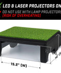 Golf Simulator Projector Cover With Turf Floor Mounted Enclosure For LED Projectors, Durable HDPE Shield, Dimensions: 15.2'' x 14''