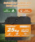 Waterproof 25kg All Metal Gears Servo For RC Cars Trucks Crawlers Buggies Boats Planes And Robotics HV Programmable Digital Steering 180 Degree Travel 8.4V Max Perfect For Outdoor All Terrain with waterproof and dustproof features.