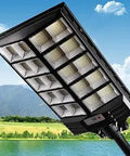 Solar Street Lights Outdoor Dusk To Dawn, 3 Mode Motion Sensor with Remote, 6000K, features multiple LED panels