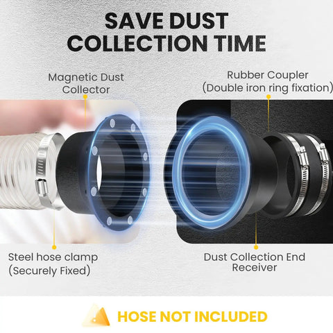 4 Inch Magnetic Dust Collection Fittings With Beefy Eight High Strength Magnets One To Many Magnetic Starter Kit display