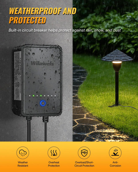 All In One LED Low Voltage Landscape Lighting Kit With Eight Pathway Lights And Transformer One Hundred Foot Wire And Connectors