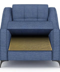 Chair with visible Never Wobble Your Couch Cushions Again With These Super Grip Underlay Pads Keep Sofa Cushions From Sliding 24 By 24 Inch Non Slip Pad Pack Of 3 Durable PVC Foam Cushions Grip Mats underneath cushion in blue upholstery.