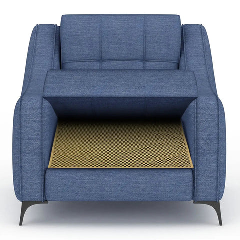 Chair with visible Never Wobble Your Couch Cushions Again With These Super Grip Underlay Pads Keep Sofa Cushions From Sliding 24 By 24 Inch Non Slip Pad Pack Of 3 Durable PVC Foam Cushions Grip Mats underneath cushion in blue upholstery.