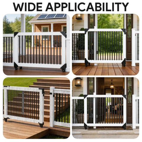 Beefy Sliding Gate Hardware Kit For 1 To 2 Inch Thick Wood Gates With Adjustable Guide Roller And Outer Corner Bracket Built Tough For Wood Fences Deck Gates Easy Install And Smooth Sliding on wood and deck gates
