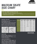Maxxum XT W Women's Inline Skates skate size chart guide with measurements and fitting instructions.