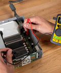 Hands Free Digital Multimeter For Auto And Home Troubleshooting, UL Certified, testing electronics with 10 Meg Ohm circuitry.