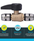 1/2 Inch EvoPEX Ball Valve With Push To Connect Plumbing Fitting For PEX Pipe, Water Shut Off Valve For Servicing And Repairs, Easy Install, Durable Brass Body, Model K22222Z