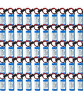 50 Pack PLC Battery 1756-BA2 3V 1800mAh Non Rechargeable Lithium Battery for CNC System Replacement shown in blue color.