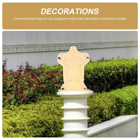 European Roman Style Concrete Statue Mold for Balcony Guardrails and Garden Fences, plastic column casting installed outdoors