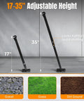 Take The Wobblies Straight Out Your Rig With Heavy Duty Rv Stabilizer Legs Using Ratchet Tension On I Beam Mounts showing adjustable height from 17-35 inches.