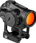 Triumph 2 MOA Red Dot Sight For Quick Target Lock With Unlimited Eye Relief Parallax Free Design And 9 Daylight Plus 2 Night Vision Illumination Levels Perfect For Tactical Range And Everyday Carry, black aluminum optic with orange lens
