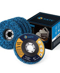 Blue Silicon Carbide Strip Discs Set of 5 with packaging for Paint Removal and Rust Cleanup, 4-1/2 x 7/8 Inch