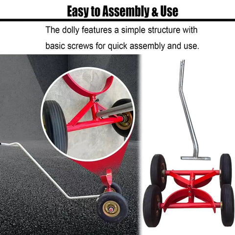 Heavy Duty Pipe Transport Cart Built Tough With Dual Fork Options 28cm Fork For 300mm Pipes 800kg Or 43cm Fork For 426mm Pipes 1000kg Steel Mobile Bar Cradle For Construction Sites Warehouses And Shops, easy assembly detail