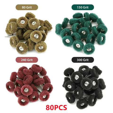 Assorted grit Wool Felt Mini Polishing Brush Wheel For Rotary Tools 1 Inch Felt Grinding Head With 3mm Shank Buffing Wheel