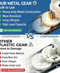 Comparison of metal vs plastic gear for Two Pack RS390 6V 18000RPM Miniature DC Motor With Gearbox Upgrade For Power Wheels.