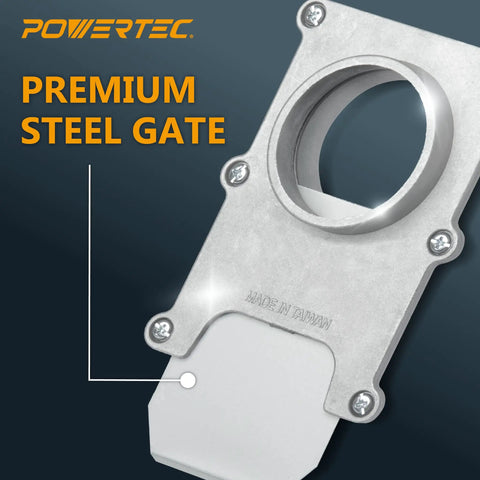 Two Point Five Inch Aluminum Blast Gate Set For Dust Collection System Two Pack Self Cleaning Groove