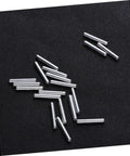 40 Piece 3x20mm DIY Short Drive Shafts For RC Robots And Micro Cars Kit, aluminum alloy shafts on black background