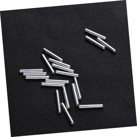 40 Piece 3x20mm DIY Short Drive Shafts For RC Robots And Micro Cars Kit, aluminum alloy shafts on black background