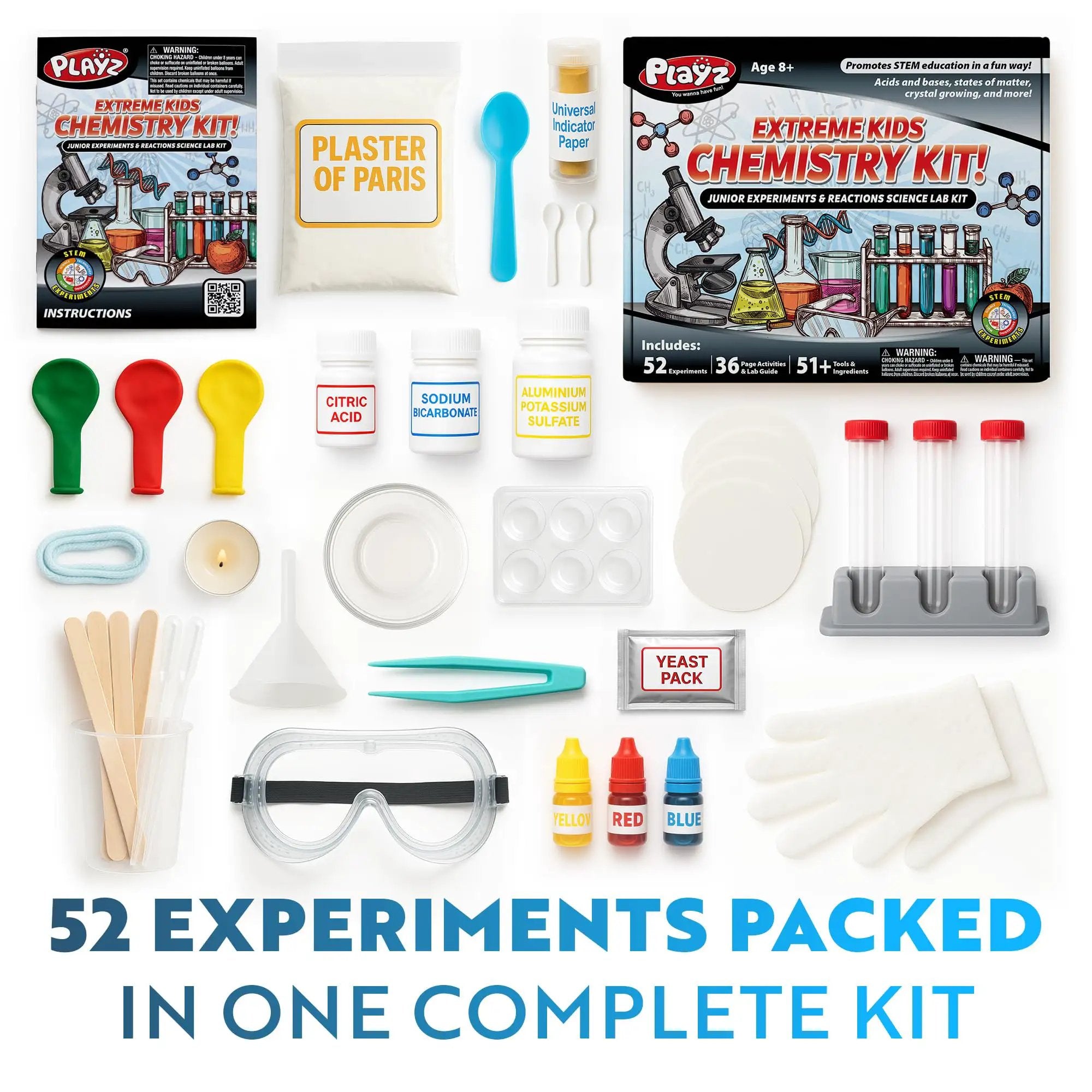Epic Chemistry Set With 52 Experiments for Kids ✓