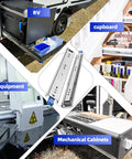 Beefy Heavy Duty Locking Drawer Slides Set For Cabinets RVs Tool Boxes And Trash Cans With Auto Lock Dual Side Unlocking Handles Full Extension Ball Bearing Rails 14 To 40 Inch 260 Lb Capacity Compatible Rails used in RV, cupboard, equipment and mechanical cabinets