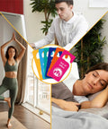 Six Pack Do Not Disturb Door Hanger Signs Double Sided In A Meeting Please Knock Out Of Office Made Of PVC Door Tags displayed indoors.