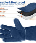 Heavy Duty Leather Welding Gloves With Kevlar Stitching And 1.2mm Natural Cowhide layers illustration