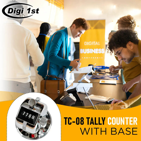 Works Like A Charm Desk Tally Counter With Rugged Metal Base Mechanical Clicker That Flips Slick To 9999 on retail counter.
