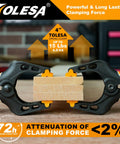Heavy Duty 4 Inch Spring Clamps Set Of 8 With 30 Lbs Clamping Force holding wood blocks in workshop