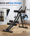 Adjustable Dual Track Ab Machine For Home Gym Core Training And Cardio Fat Burn To Sculpt A Slim Waist. Folded size 19.6 x 48.4 in.