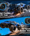 All Terrain Drift And Racing RC Car 1 18th Scale With Dual Batteries Waterproof Off Road Truck Revs To 40 Kilometers Per Hour