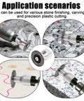 Compact 40mm diamond engraving blade in use for stone finishing, part of Sweet Cuts Every Time With Hella Tough 40Mm Mini Diamond Engraving Blades Featuring 5/8 Inch 11 Thread Flange And Mounting Bolts For Marble Granite Ceramic Stone.