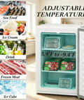 3 Cu Ft Compact Upright Freezer With Reversible Door And Bright White Shell Keeps Your Stash Chill In Tiny Dorms showcasing adjustable temperature settings.