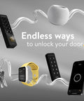 Keyless Entry Smart Lock With Wifi Electronic Deadbolt For Front Door Featuring Auto Unlock And App Control for various unlocking devices.
