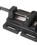 Beefy 3-Inch Drill Press Vise With 3.1 Inch Jaw Opening, 1 Inch Throat, Cast Iron Stability, Four Mounting Slots displayed.