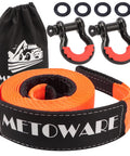 Heavy Duty Tow Strap Recovery Kit With Three Inch By Twenty Foot Strap And 35000 Pound Break Strength Tree Saver Winch Strap Two Three Quarter Inch D Ring Shackles Storage Bag For Truck SUV ATV Off Road Towing
