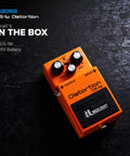 Orange Ds-1W Special Edition Waza Craft Distortion Pedal for Electric Guitar with knobs on dark background