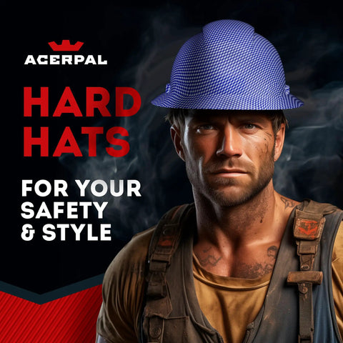 Full Brim Hard Hat Non Vented With Carbon Fiber Matte Finish OSHA Approved Construction Safety Helmet With 6 Point Suspension Lightweight HDPE Tough Gear For The Jobsite