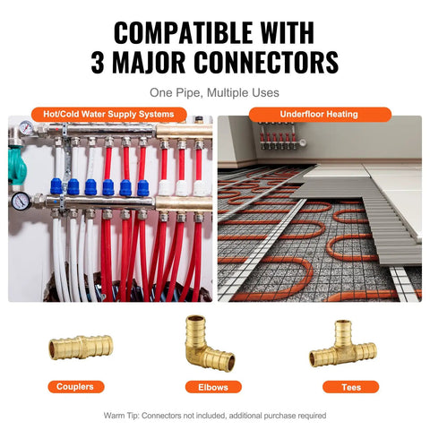 Three Quarters Inch PEX A Flexible Tubing For Potable Water Two Hundred Feet Non Oxygen Barrier for plumbing projects