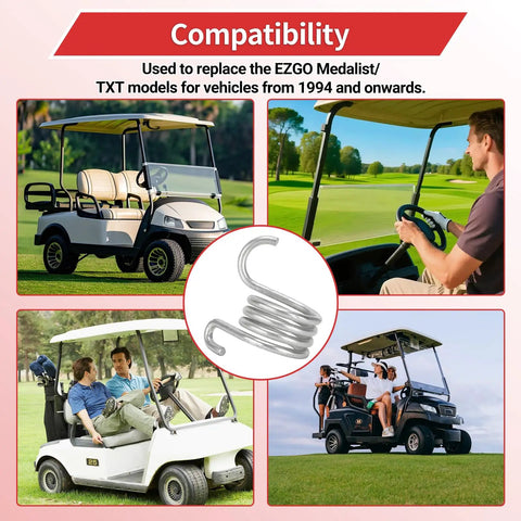4 Piece Brake Return Springs Torsion Replacement For Medalist TXT 1994 And Up Golf Cart Accessories with Hook Ends