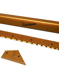 Pro Grade Fret Leveling Kit with Fret Rocker, Notched Straight Edge, 16 Inch Sanding Beam, Hand Lapped for Precision Setup